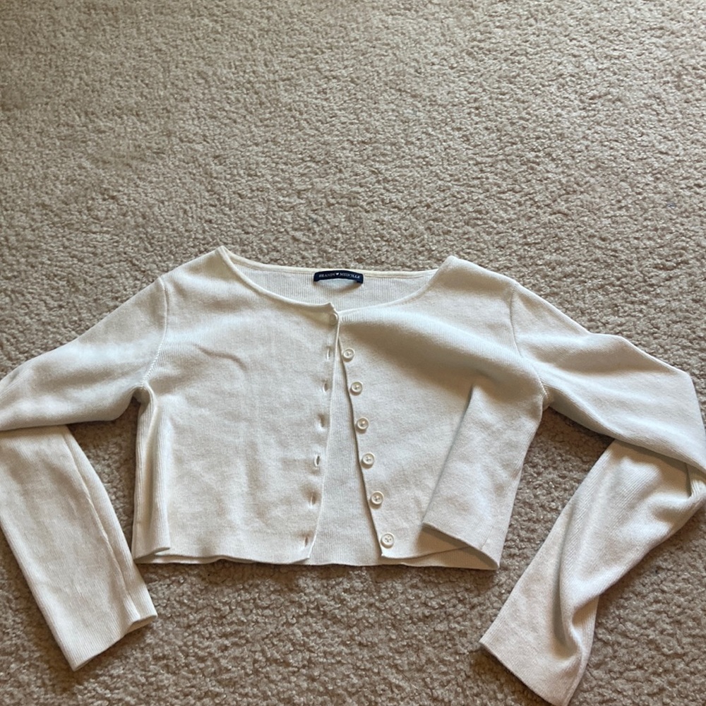 cropped brandy sweater